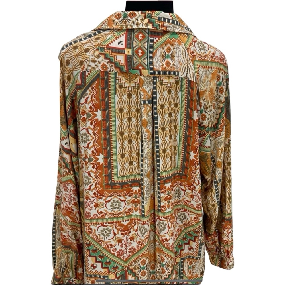 Rachel Zoe Multicolor Patterned Button Front Shirt Size S New with Tags - Picture 2 of 6